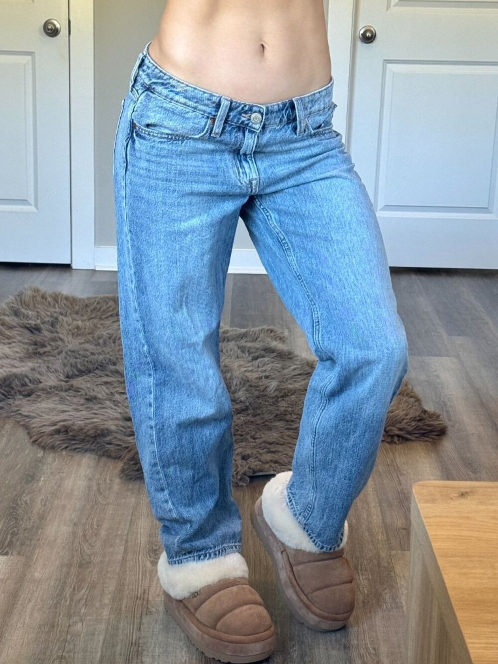 Y2K 2000s Aeropostale Low Rise Baggy Jeans Womens 6R Grunge Skater Light Wash
